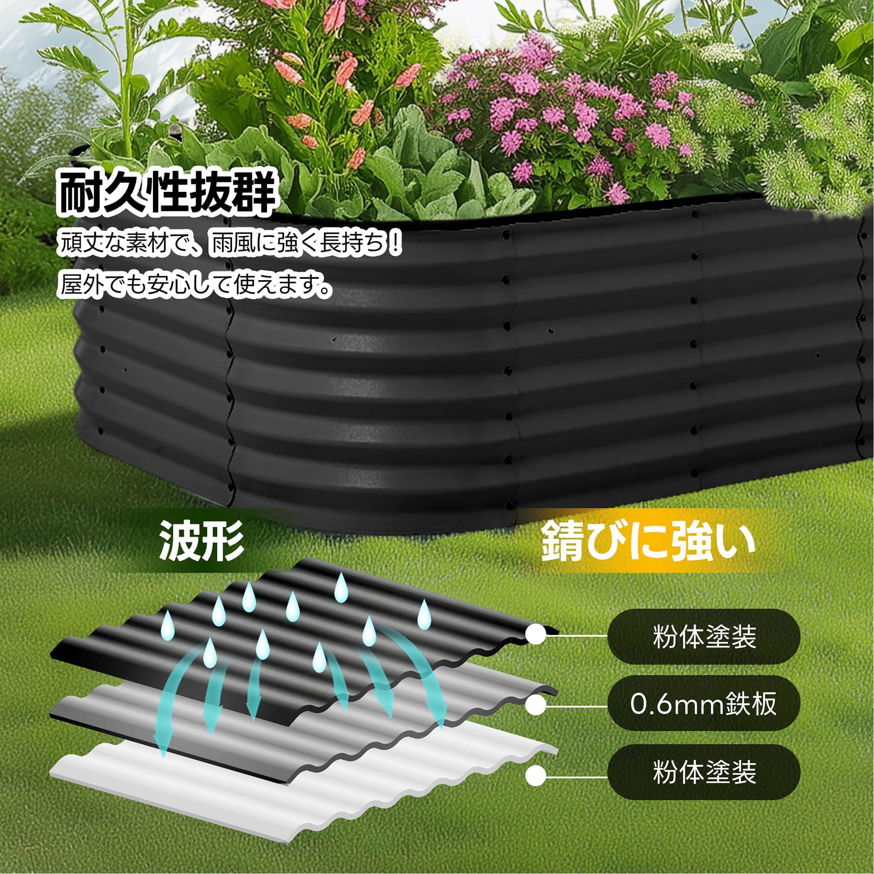 Amazon.co.jp: レイズドベッド ガーデンベッド 腐らない プランター